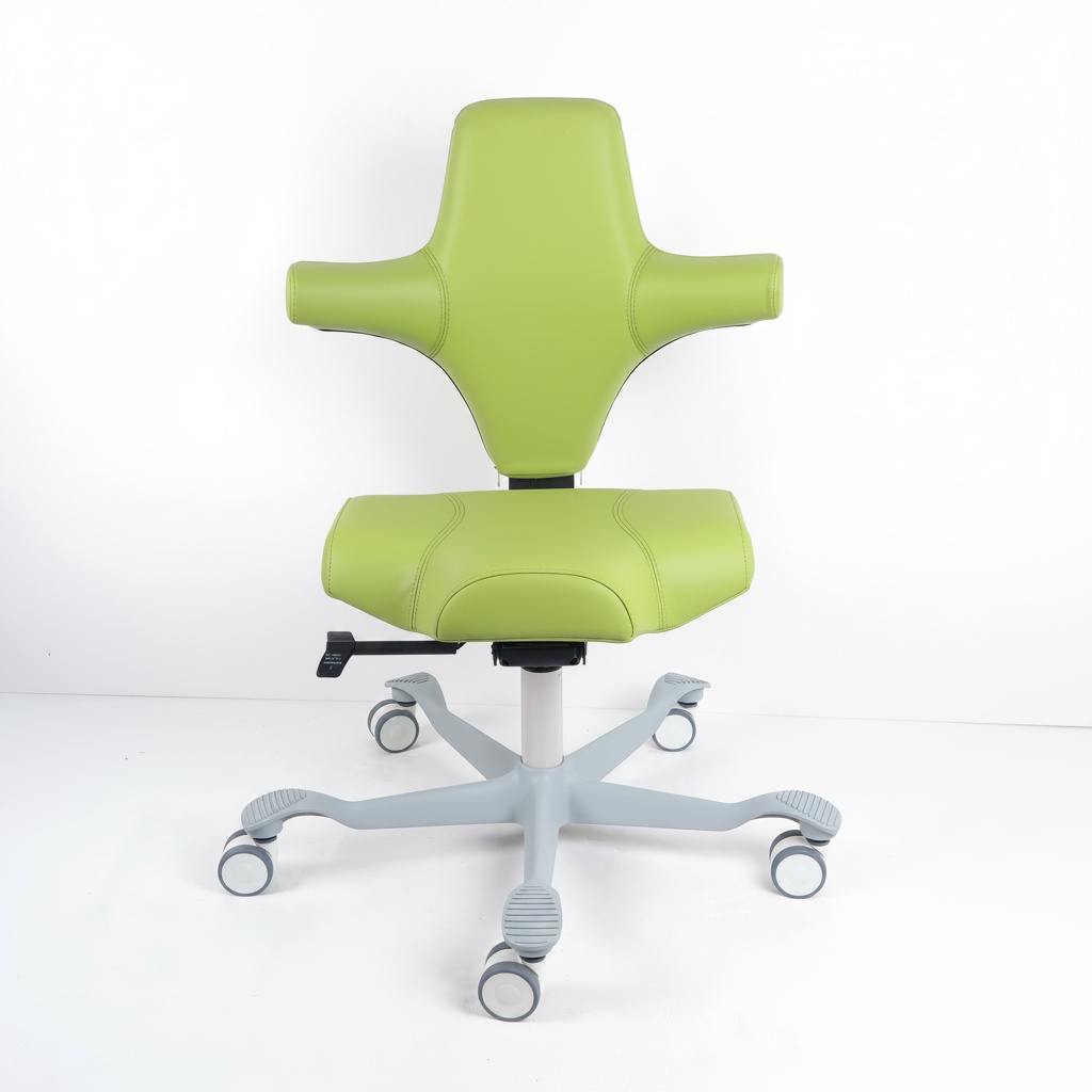 Medical Lab Chair - Ergonomic Saddle Stool, Medical PU Leather