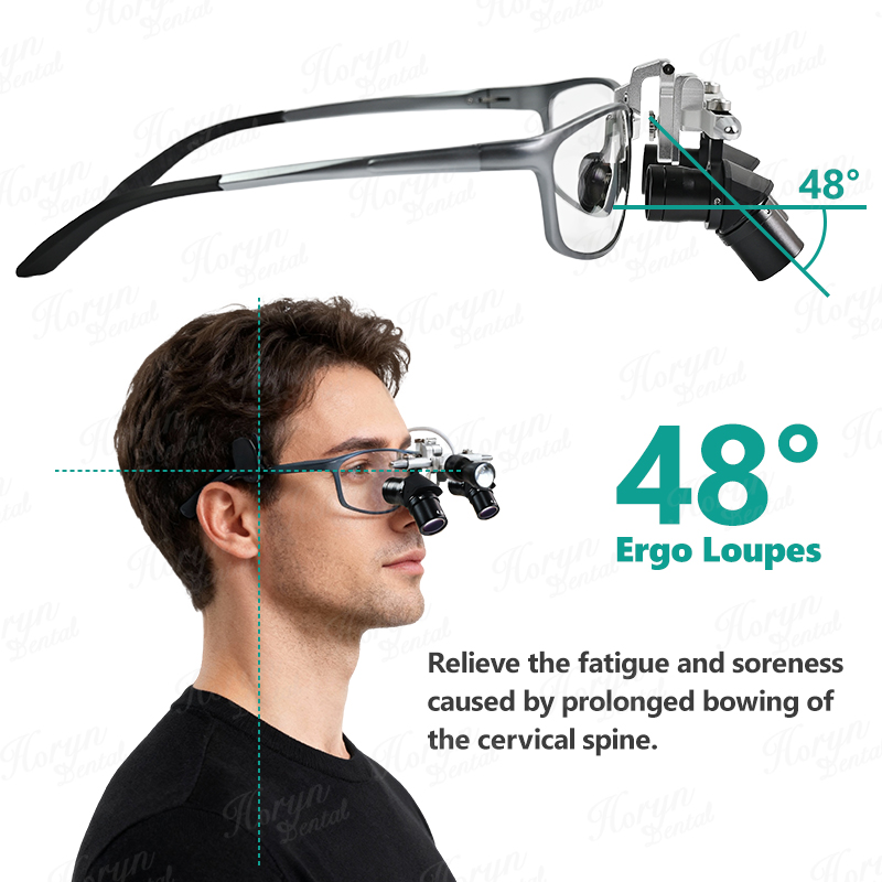 Dental 48 ° Ergo Loupes 4X 5X  - Medical Lab Equipment 评论和价格
